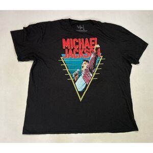 Michael Jackson Graphic T-shirt Men XXL Black Short Sleeve Music